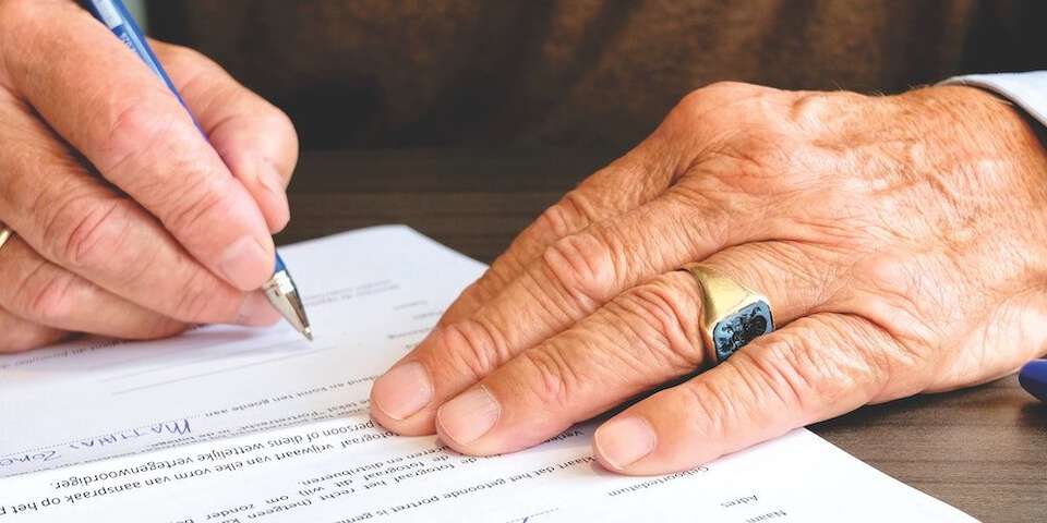 signing a contract