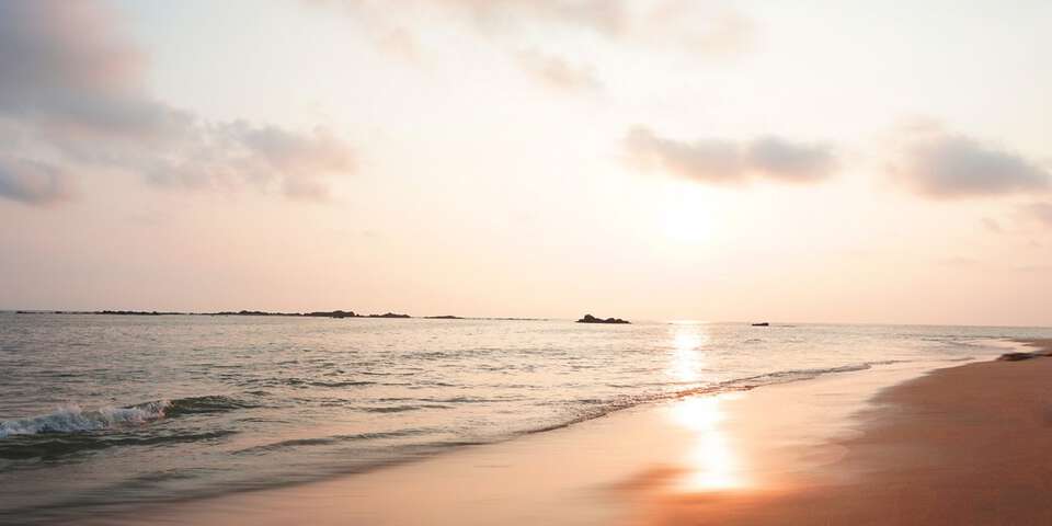 sunset on the beach