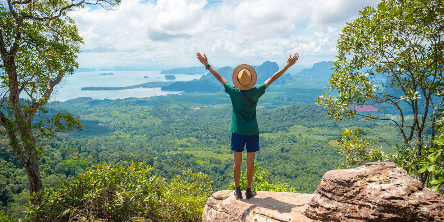 Man on mountain