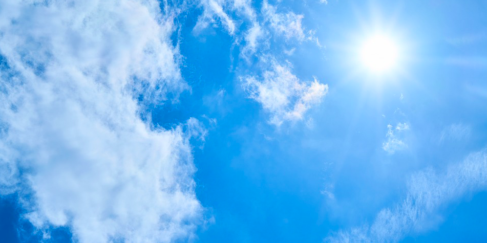 clouds in sunny sky