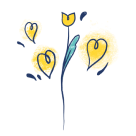 tulip hearts tile icon