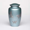 Tranquil Skies Butterfly Cremation Urn - Blue image number 1
