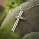 Elegant Cross Cremation Necklace image number 3