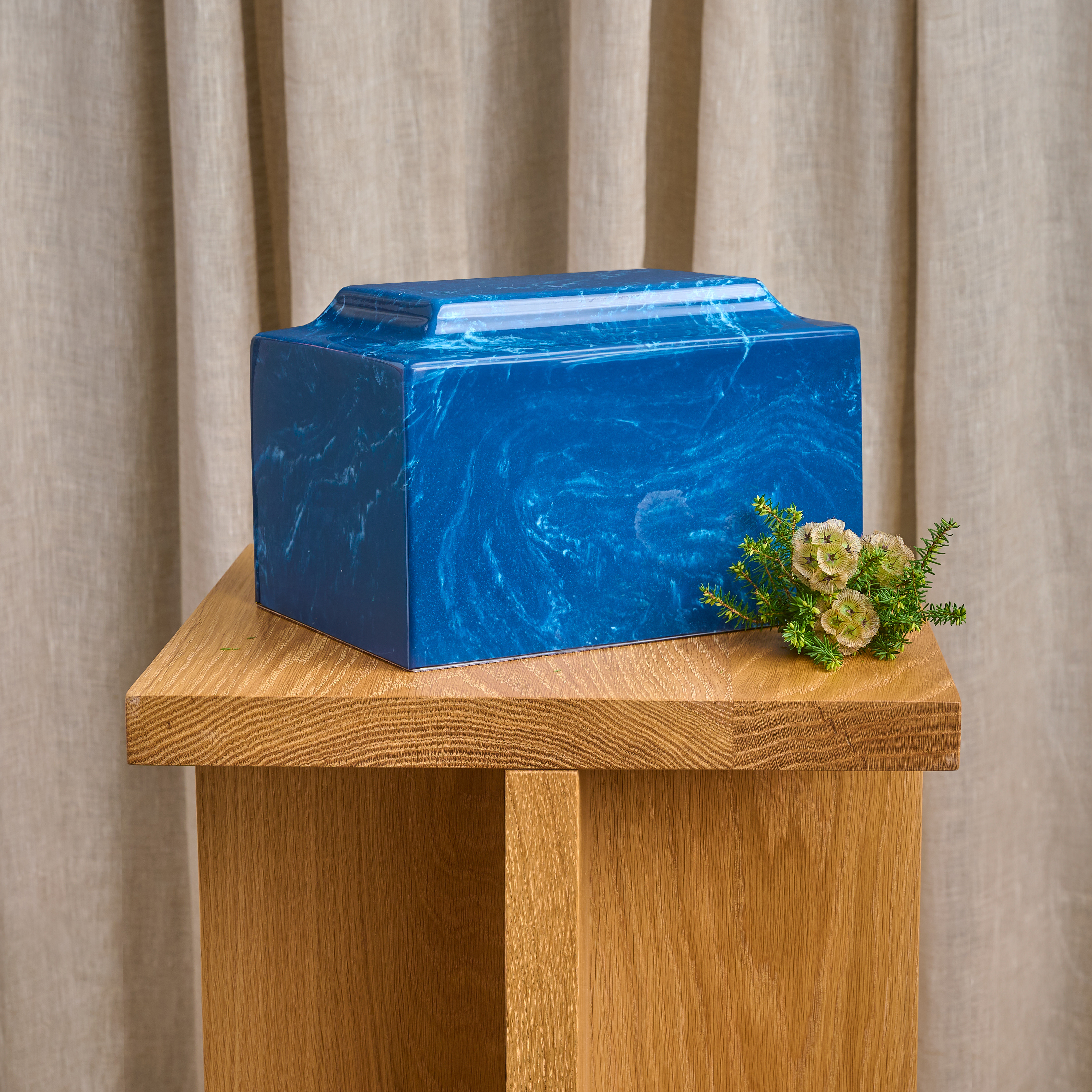 Legacy Marble Cremation Urn - Blue image number 5