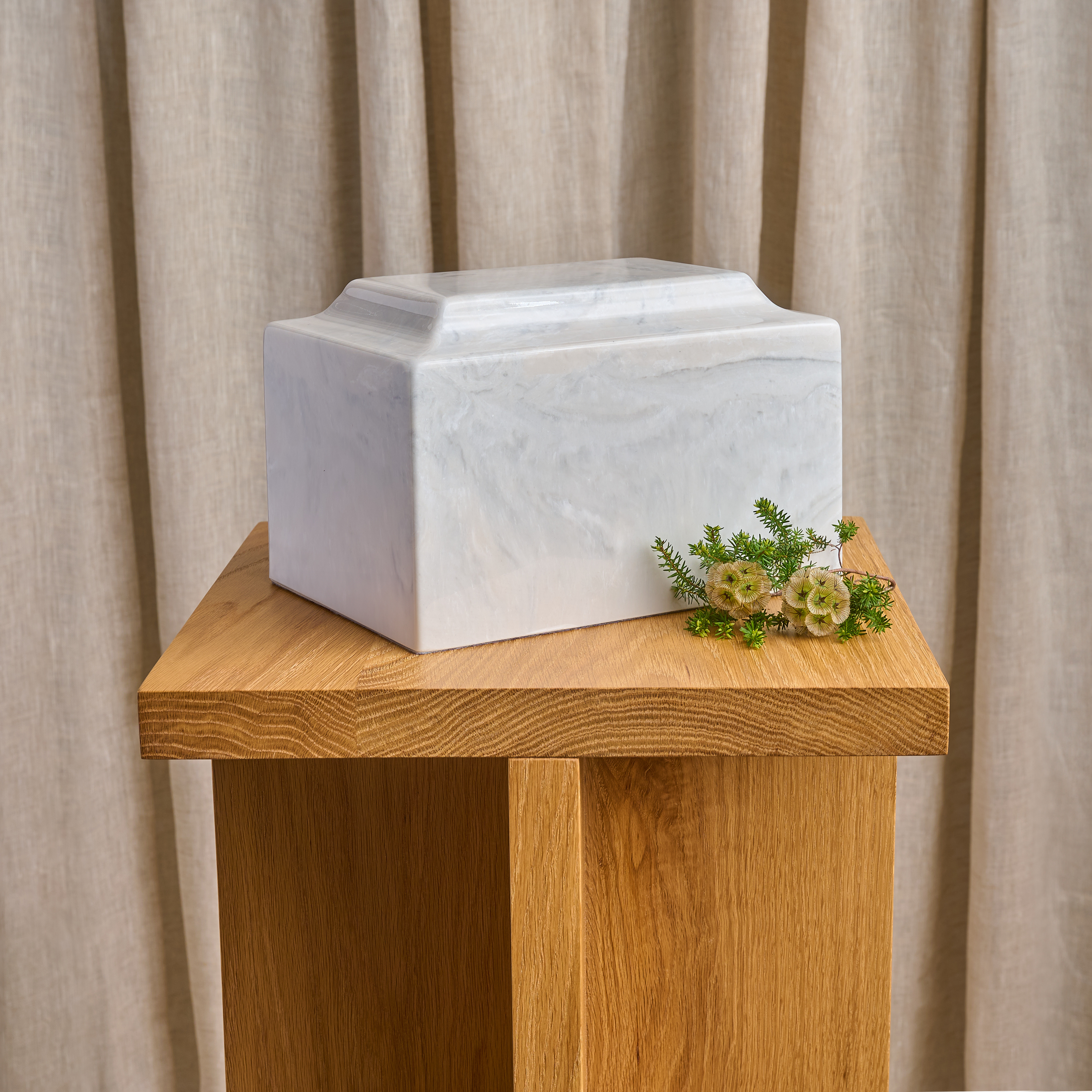 Legacy Marble Cremation Urn - White image number 15